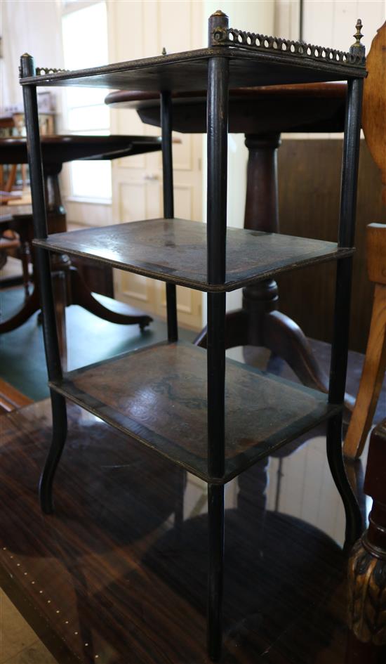 Victorian inlaid etagere(-)